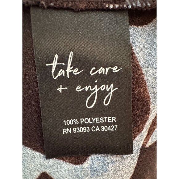 Nic+Zoe Swirling Sky Top Style F221632 Blue & Brown Abstract Print Blouse XL 100 - Picture 6 of 16